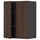 METOD wall cabinet with shelves/2 doors, black/Sinarp brown