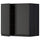 METOD wall cabinet with shelves/2 doors, black/Upplöv matt anthracite, 60x60 cm