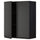 METOD wall cabinet with shelves/2 doors, black/Upplöv matt anthracite, 80x100 cm