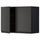 METOD wall cabinet with shelves/2 doors, black/Upplöv matt anthracite, 80x60 cm