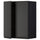 METOD wall cabinet with shelves/2 doors, black/Upplöv matt anthracite, 60.0x80.0x38.6 cm