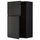 METOD - METOD Wall cabinet with shelves/2 doors, black/Upplöv matt anthracite, 60x100 cm