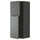 METOD wall cabinet with shelves/2 doors, black/Voxtorp dark grey