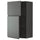 METOD - METOD Wall cabinet with shelves/2 doors, black/Voxtorp dark grey, 60x100 cm