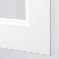 METOD - Wall cabinet w shelves/4 glass drs, white/Axstad matt white, 80x100 cm - best price from Maltashopper.com 99469734