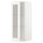 METOD wall cabinet w shelves/glass door, white/Axstad matt white, 40x100 cm