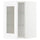 METOD wall cabinet w shelves/glass door, white/Axstad matt white, 40x60 cm