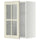 METOD wall cabinet w shelves/glass door, white/Bodbyn off-white, 40x60 cm
