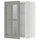 METOD wall cabinet w shelves/glass door, white/Bodbyn grey, 40x60 cm