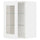 METOD - METOD Wall cabinet w shelves/glass door, white Enköping/white wood effect, 40x60 cm