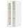 METOD - METOD Wall cabinet w shelves/glass door, white Enköping/white wood effect, 30x80 cm