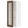 METOD - METOD Wall cabinet w shelves/glass door, white Enköping/brown walnut effect, 40x100 cm