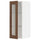 METOD - METOD Wall cabinet w shelves/glass door, white Enköping/brown walnut effect, 30x80 cm