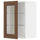 METOD - METOD Wall cabinet w shelves/glass door, white Enköping/brown walnut effect, 40x60 cm