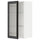 METOD - METOD Wall cabinet w shelves/glass door, white/Hejsta anthracite reeded glass, 40x80 cm