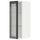 METOD - METOD Wall cabinet w shelves/glass door, white/Hejsta anthracite reeded glass, 30x80 cm