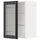 METOD - METOD Wall cabinet w shelves/glass door, white/Hejsta anthracite reeded glass, 40x60 cm
