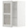 METOD wall cabinet w shelves/glass door, white/Lerhyttan light grey, 40x60 cm