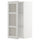 METOD wall cabinet w shelves/glass door, white/Lerhyttan light grey, 40x80 cm