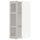 METOD wall cabinet w shelves/glass door, white/Lerhyttan light grey, 30x80 cm