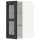 METOD - METOD Wall cabinet w shelves/glass door, white/Lerhyttan black stained, 30x60 cm