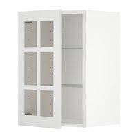 METOD wall cabinet w shelves/glass door, white/Stensund white, 40x60 cm
