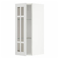 METOD - Wall cabinet w shelves/glass door, white/Stensund white, 30x80 cm - best price from Maltashopper.com 59454598