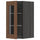 METOD - METOD Wall cabinet w shelves/glass door, black Enköping/brown walnut effect, 30x60 cm