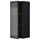 METOD - METOD Wall cabinet w shelves/glass door, black/Hejsta anthracite reeded glass, 40x100 cm