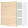 METOD wall cabinet with shelves, white/Askersund light ash effect, 60x60 cm