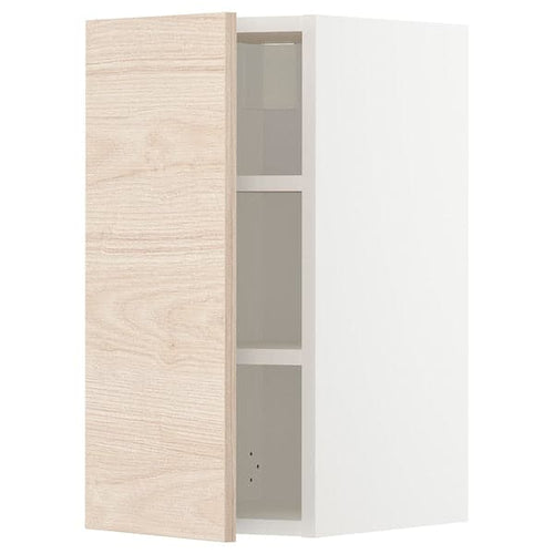 METOD - Wall cabinet with shelves, white/Askersund light ash effect, 30x60 cm