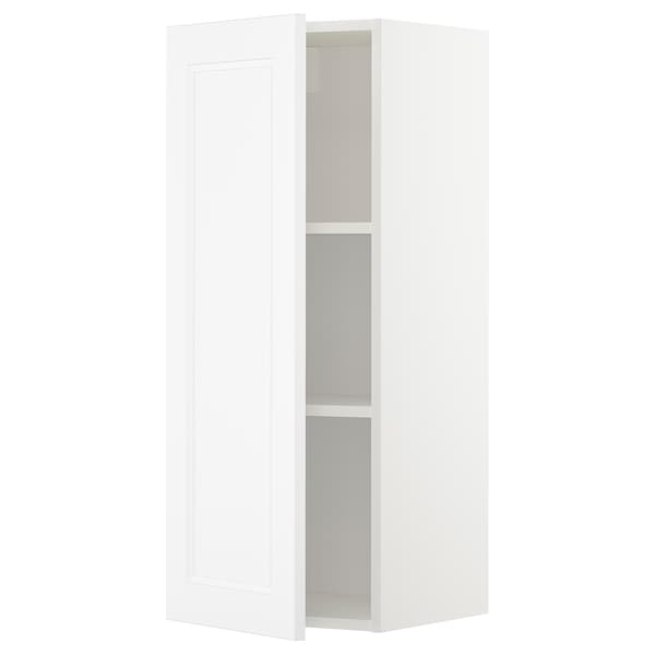 METOD - Wall cabinet with shelves, white/Axstad matt white, 40x100 cm - best price from Maltashopper.com 99466349