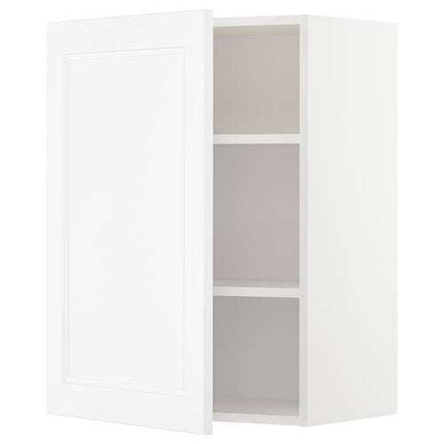 METOD - Wall cabinet with shelves, white/Axstad matt white, 60x80 cm