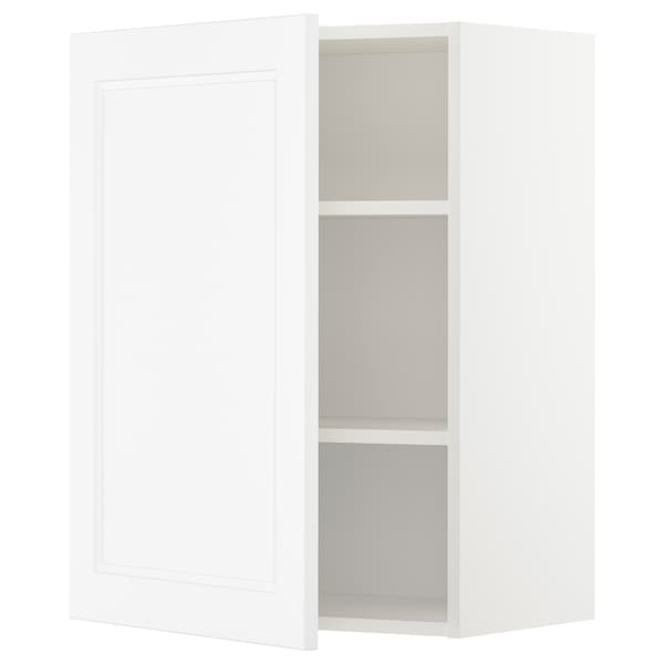 METOD - Wall cabinet with shelves, white/Axstad matt white, 60x80 cm