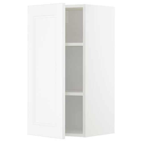 METOD - Wall cabinet with shelves, white/Axstad matt white, 40x80 cm