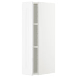 METOD wall cabinet with shelves, white/Axstad matt white, 20x80 cm