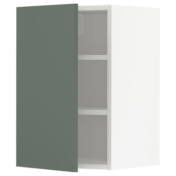 METOD - Wall cabinet with shelves, white/Bodarp grey-green, 40x60 cm - best price from Maltashopper.com 29454689