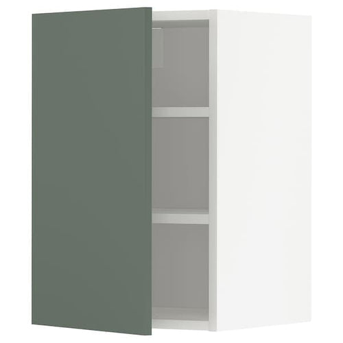 METOD - Wall cabinet with shelves, white/Bodarp grey-green, 40x60 cm