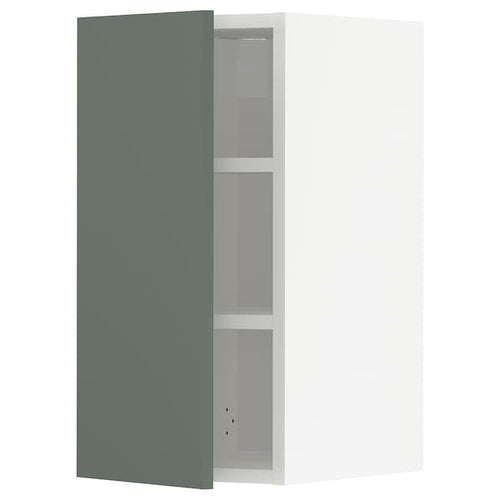 METOD - Wall cabinet with shelves, white/Bodarp grey-green, 30x60 cm