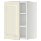 METOD wall cabinet with shelves, white/Bodbyn off-white, 40x60 cm