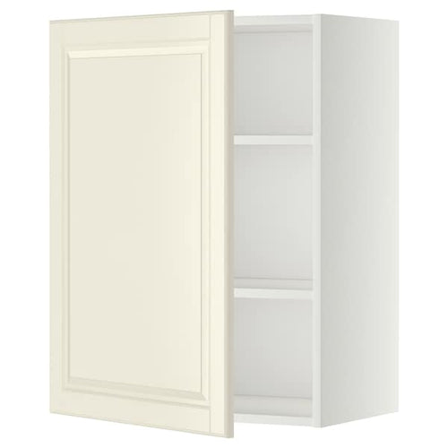 METOD - Wall cabinet with shelves, white/Bodbyn off-white, 60x80 cm