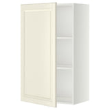 METOD wall cabinet with shelves, white/Bodbyn off-white, 60x100 cm