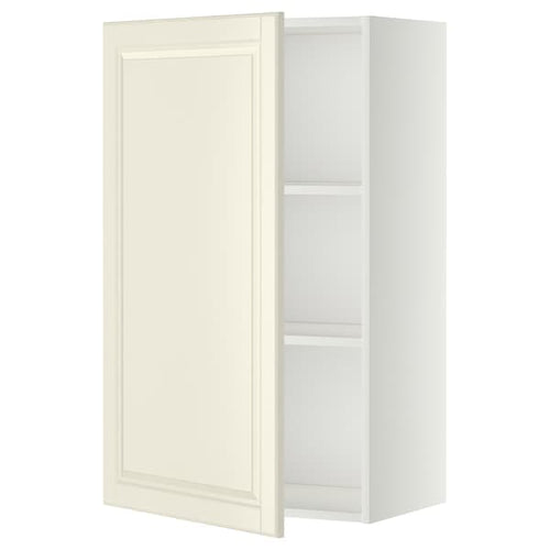 METOD - Wall cabinet with shelves, white/Bodbyn off-white, 60x100 cm