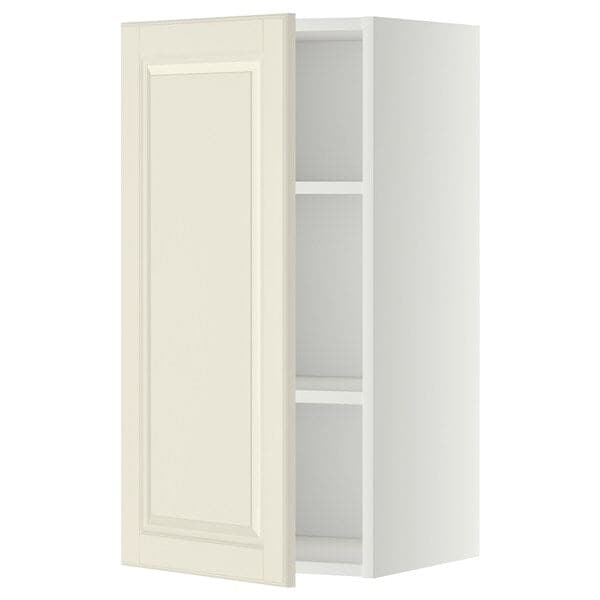 METOD - Wall cabinet with shelves, white/Bodbyn off-white, 40x80 cm - best price from Maltashopper.com 59467510