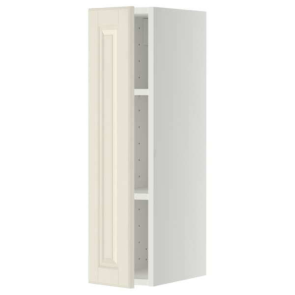 METOD - Wall cabinet with shelves, white/Bodbyn off-white, 20x80 cm - best price from Maltashopper.com 49460689