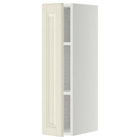 METOD - Wall cabinet with shelves, white/Bodbyn off-white, 20x80 cm - best price from Maltashopper.com 49460689