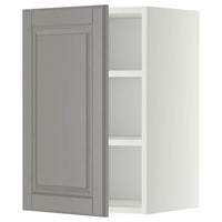 METOD - Wall cabinet with shelves, white/Bodbyn grey, 40x60 cm - best price from Maltashopper.com 29460973