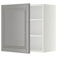 METOD - Wall cabinet with shelves, white/Bodbyn grey, 60x60 cm - best price from Maltashopper.com 39456956