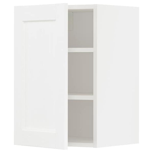 METOD - Wall cabinet with shelves, white Enköping/white wood effect, 40x60 cm