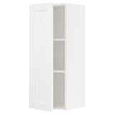METOD wall cabinet with shelves, white Enköping/white wood effect, 40x100 cm